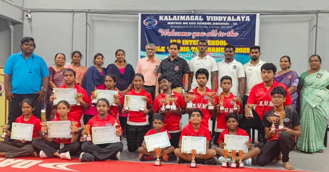 Inter School Table Tennis Tournament @Kalaimagal Viddyalaya