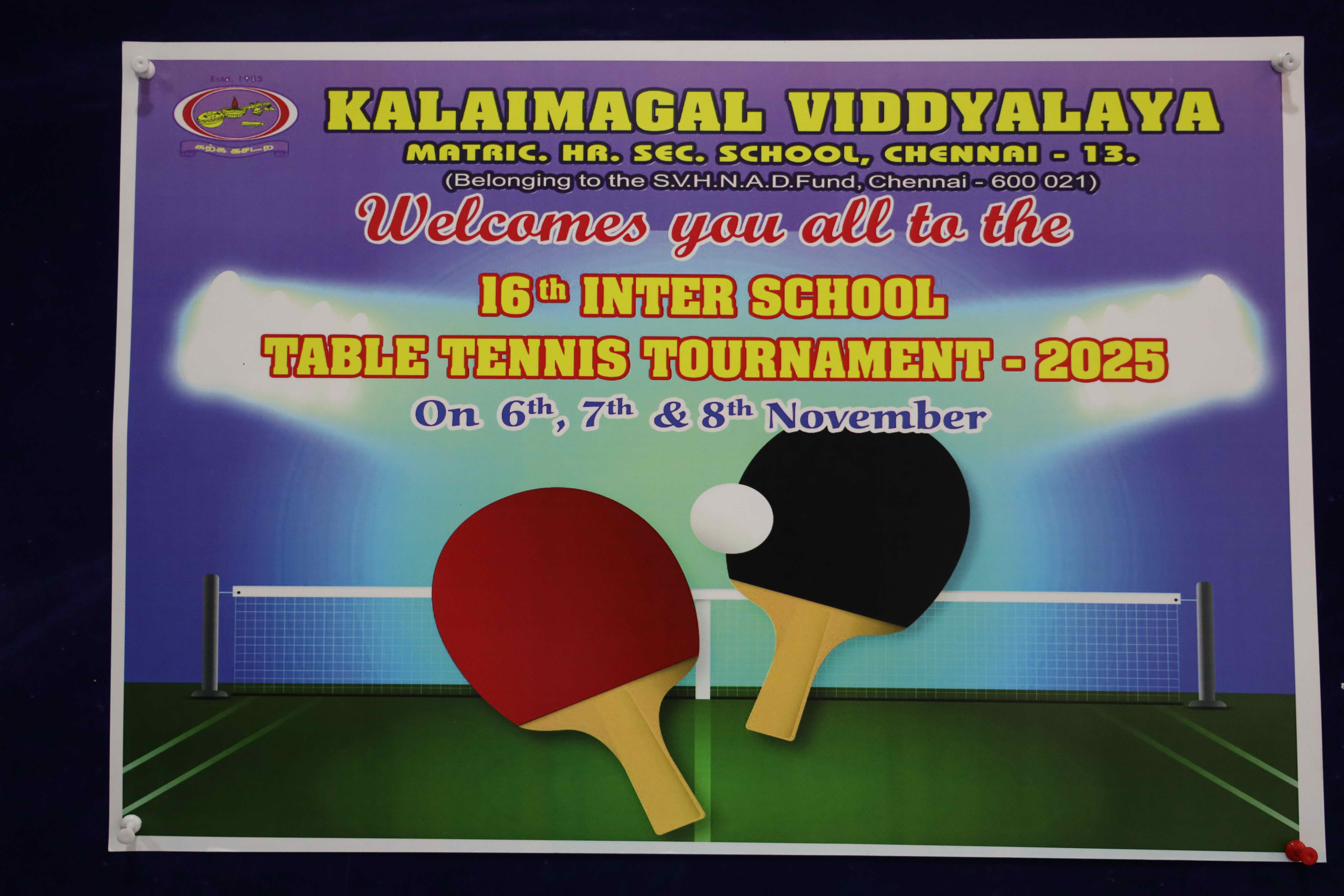 16th Inter School Table Tennis Tournament